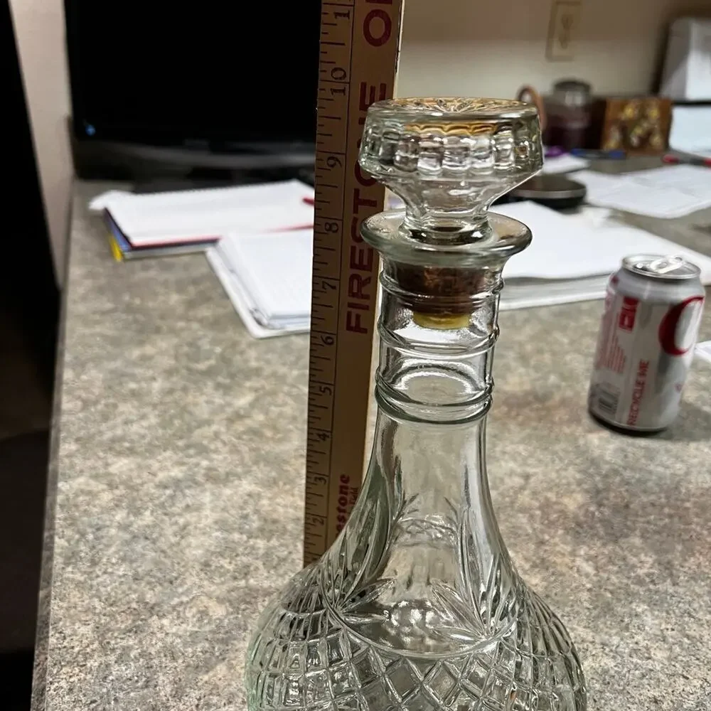 Vintage Genie Cut Glass Liquor Decanter with Stopper